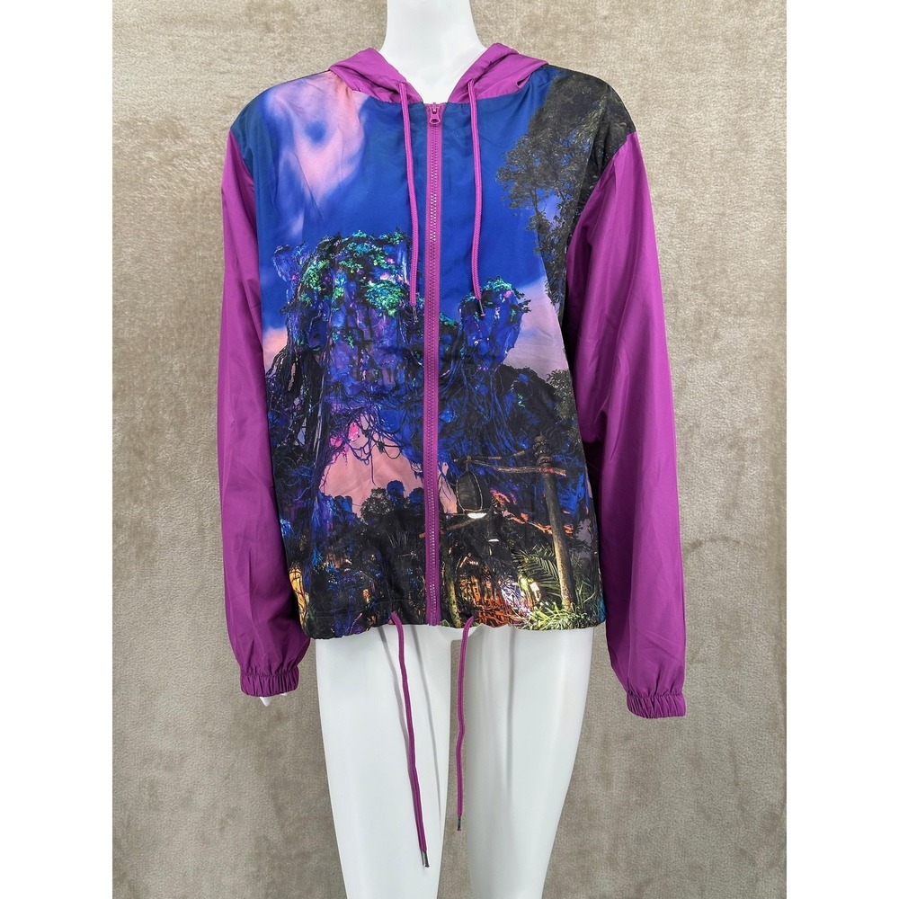 Disney Pandora World of Avatar Jacket XL Windbreaker Hooded Animal Kingdom Adult